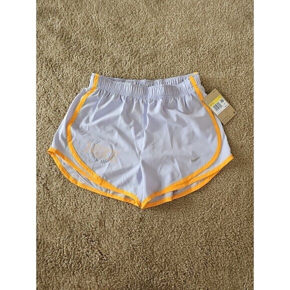 Nike Women's Dri-Fit Icon Tempo Running Short Size Small Purple/Orange NEW $38 - Picture 1 of 5